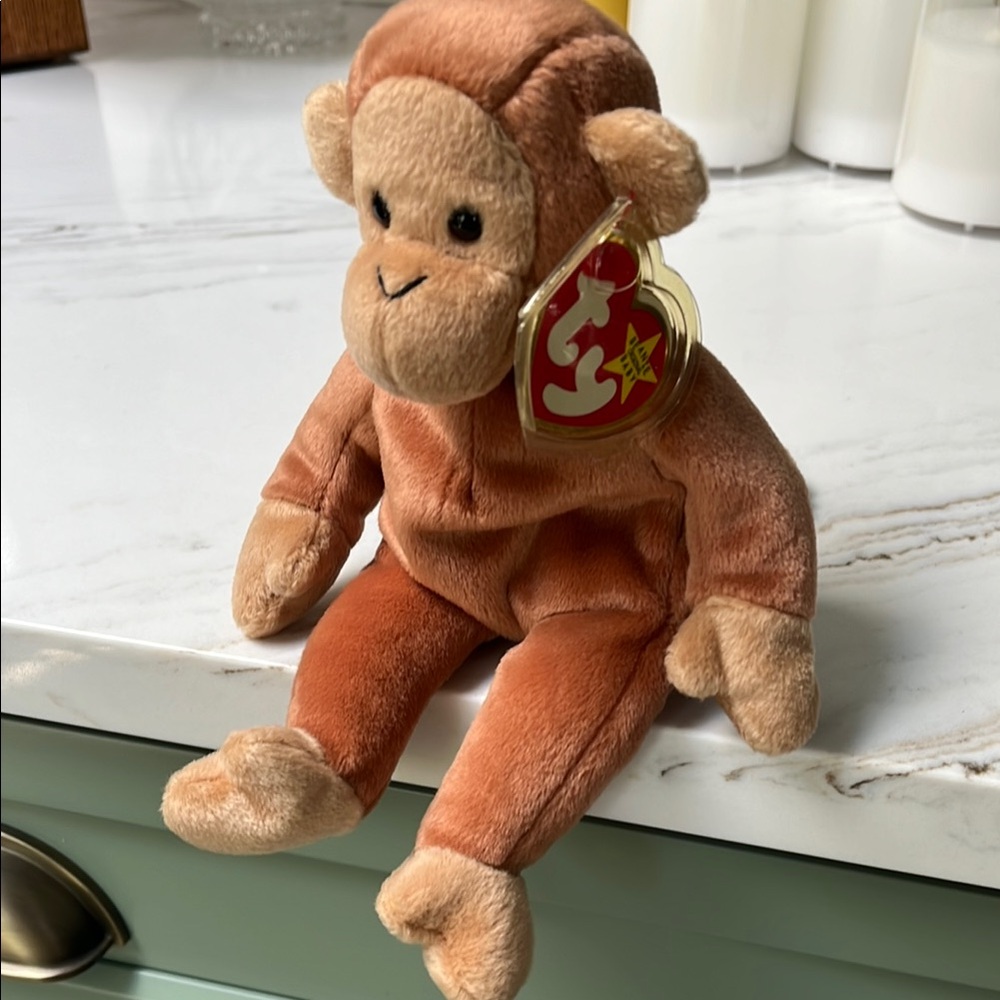 Ty Beanie Baby “Bongo” Brown Monkey Stuffed Animal Plush 1995